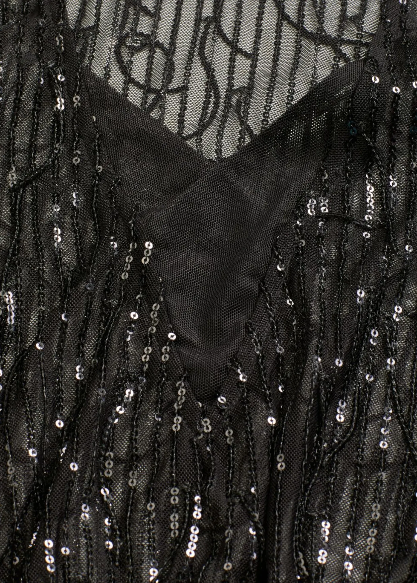 bonprix bonprix Blusa con lentejuelas y flecos Negro Clearance