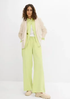 bonprix bonprix Blusa con mezcla de viscosa fluida Verde menta Hot