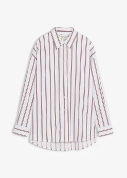 bonprix bonprix Blusa con rayas blanco-rojo rubí con rayas Hot