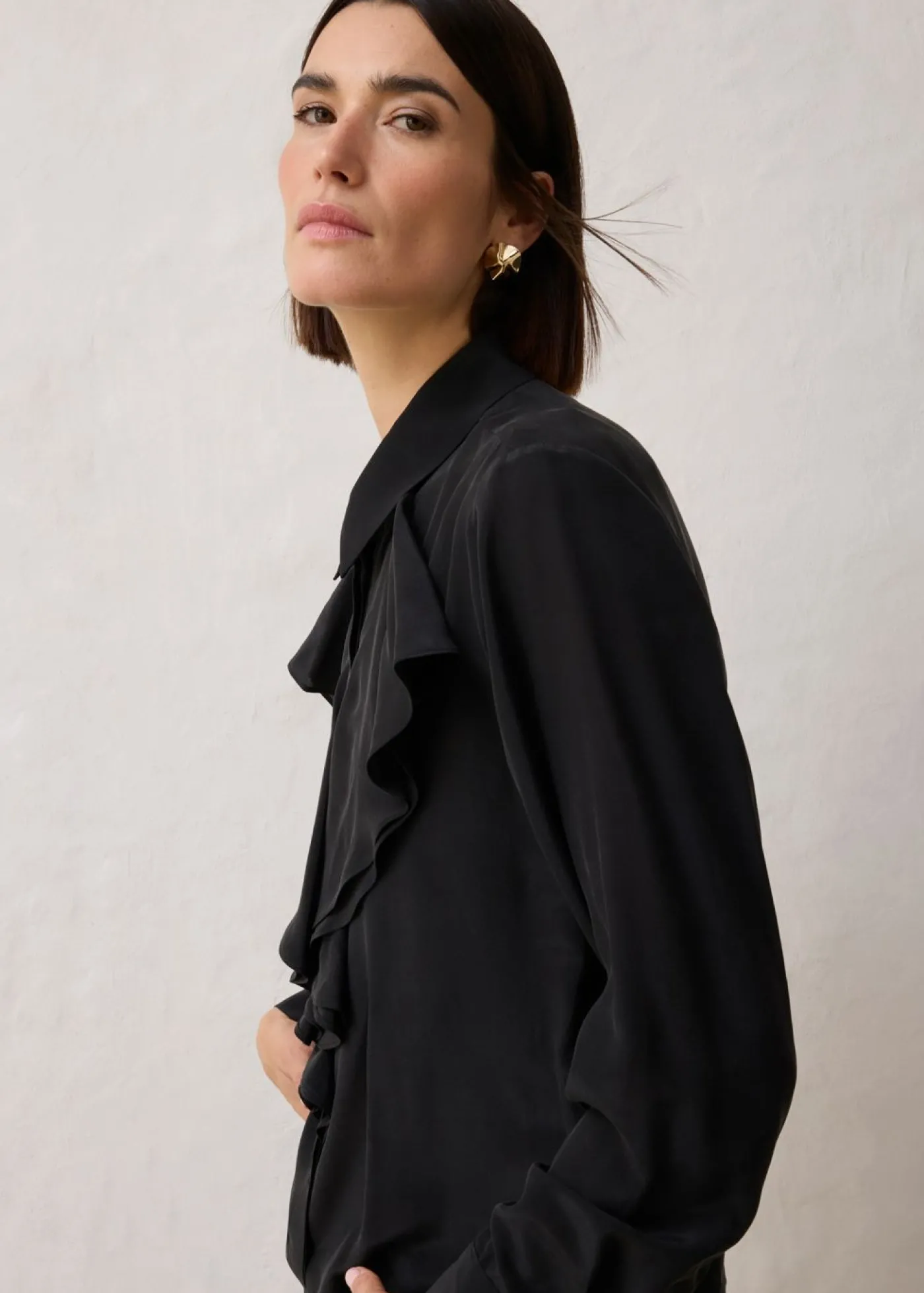 bonprix bonprix Blusa con seda Negro Best