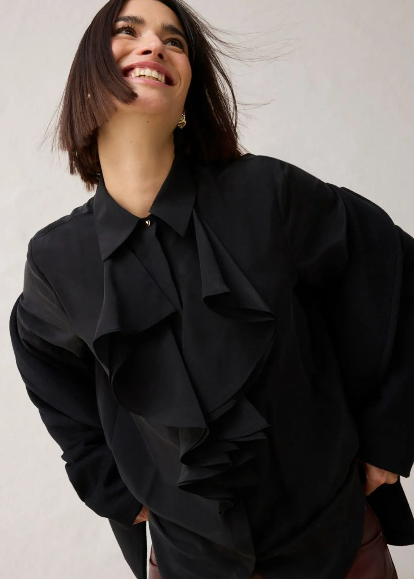 bonprix bonprix Blusa con seda Negro Best