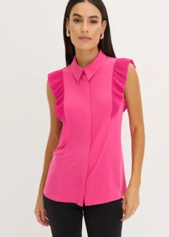 bonprix bonprix Blusa con volantes Pink lady Outlet