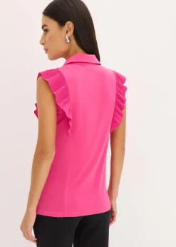 bonprix bonprix Blusa con volantes Pink lady Outlet