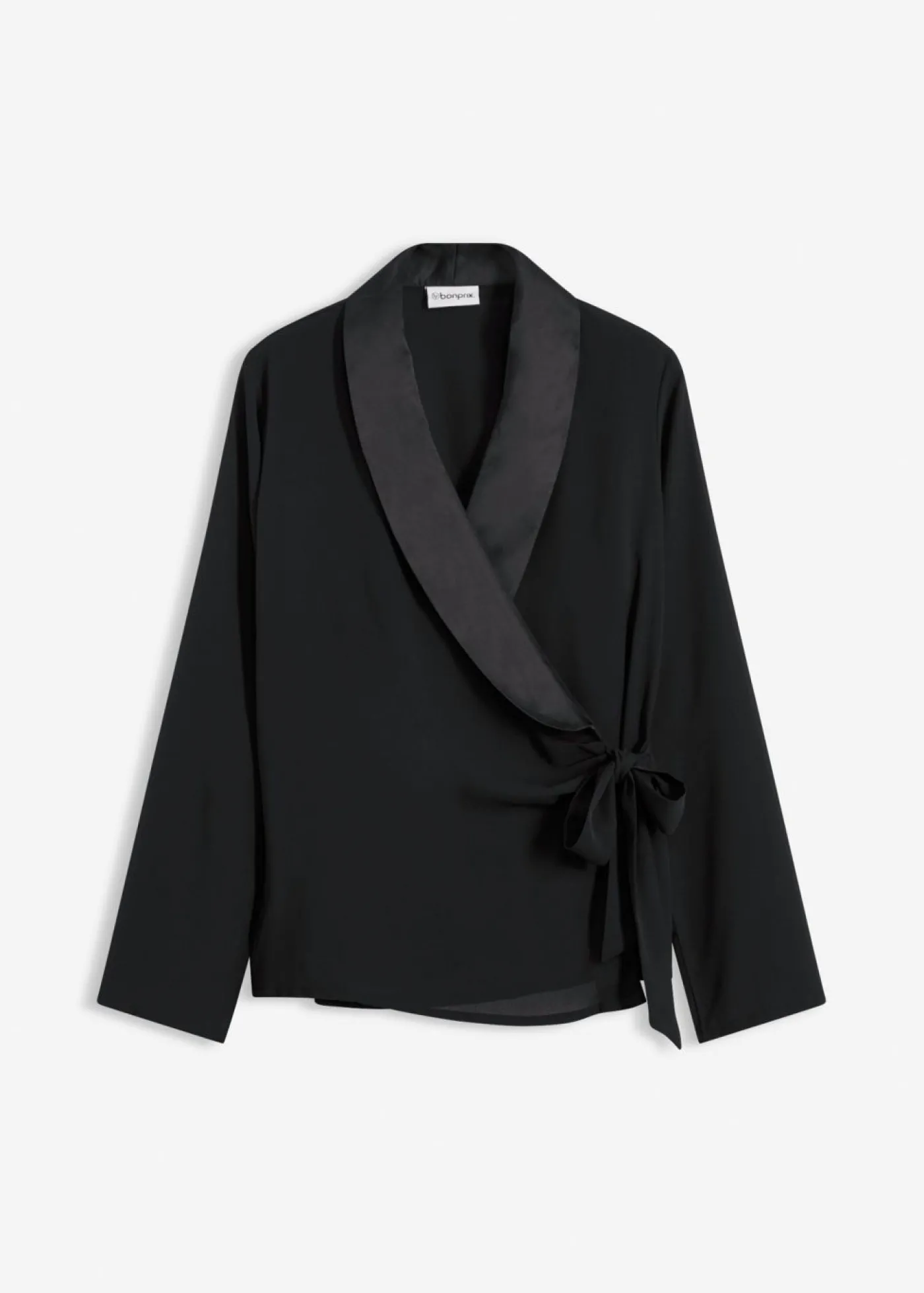 bonprix bonprix Blusa cruzada Negro Outlet