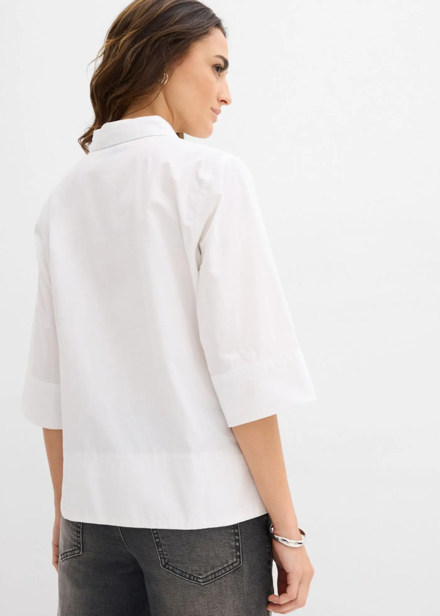 bonprix bonprix Blusa de algodón orgánico puro Blanco Best