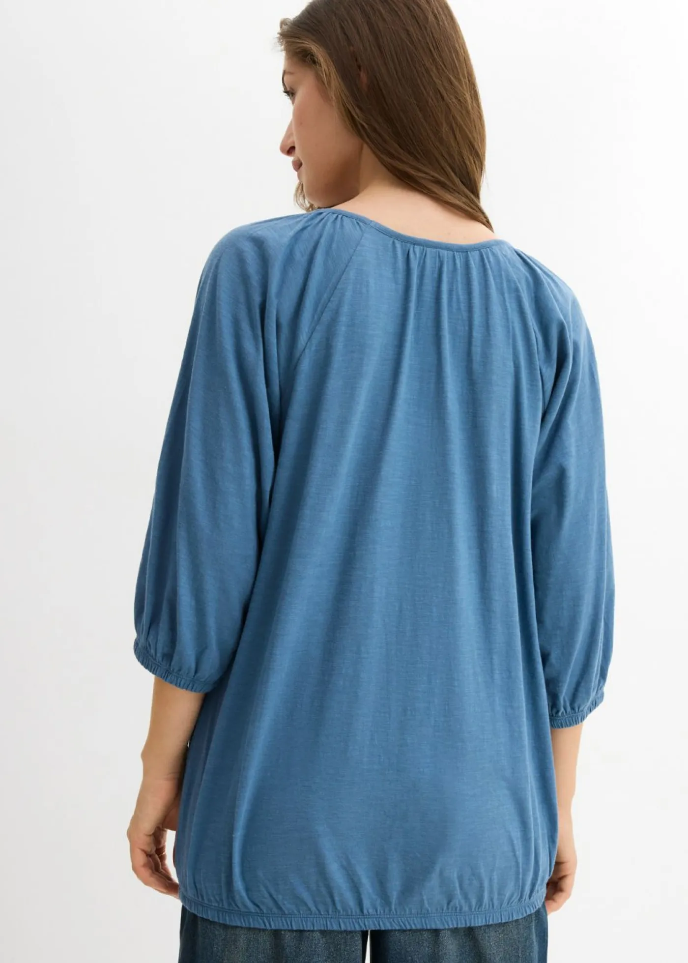 bonprix bonprix Blusa de algodón orgánico puro verde mar Outlet