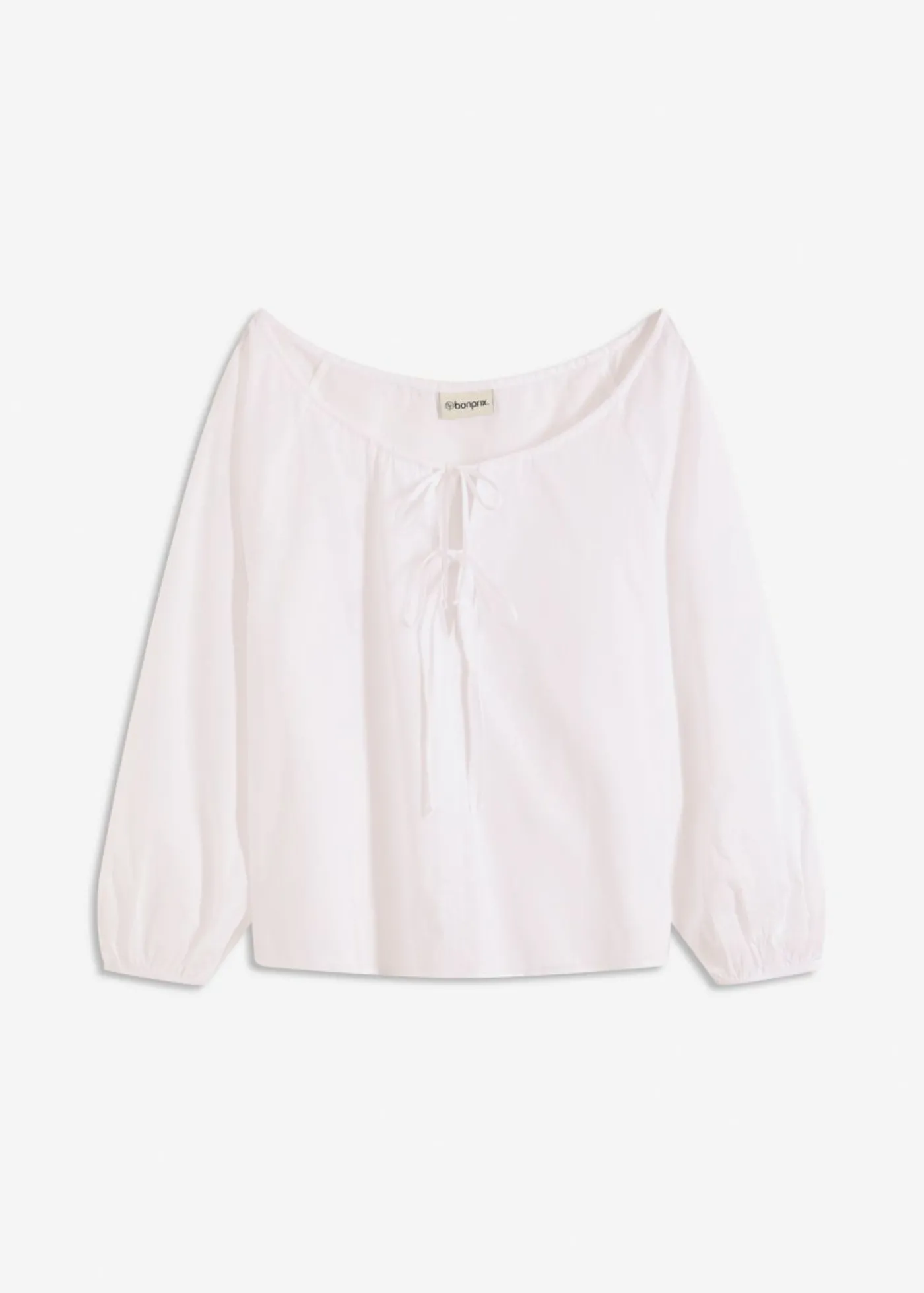 bonprix bonprix Blusa de algodón orgánico puro Blanco Hot