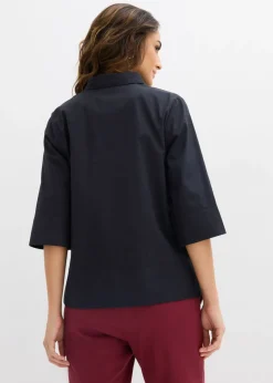 bonprix bonprix Blusa de algodón orgánico puro Negro Sale
