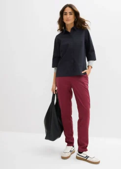 bonprix bonprix Blusa de algodón orgánico puro Negro Sale