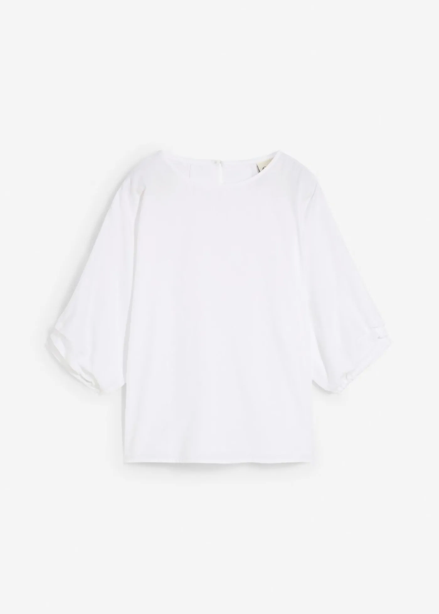 bonprix bonprix Blusa de algodón puro Blanco Sale