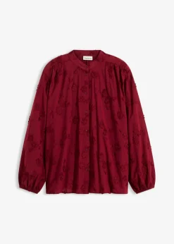 bonprix bonprix Blusa de algodón puro Rojo Clearance