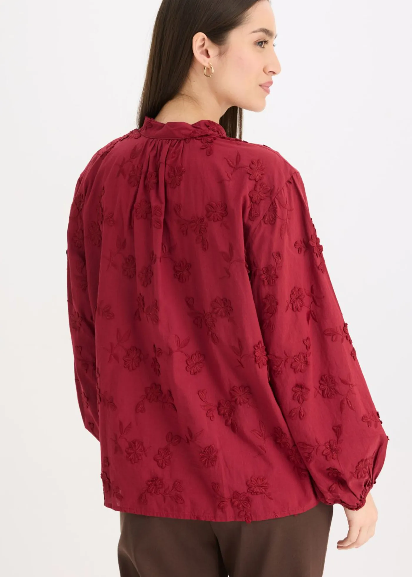 bonprix bonprix Blusa de algodón puro Rojo Clearance