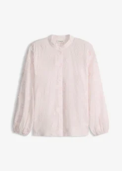 bonprix bonprix Blusa de algodón puro Rosa claro Outlet