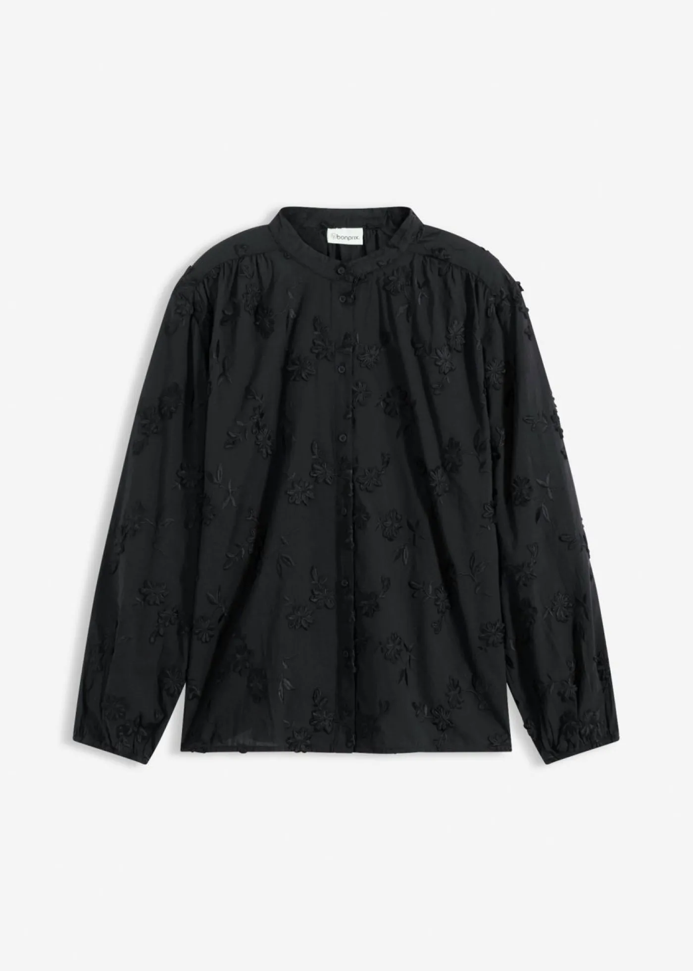 bonprix bonprix Blusa de algodón puro Negro Discount