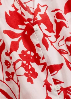 bonprix bonprix Blusa de algodón puro Blanco-rojo-naranja Best