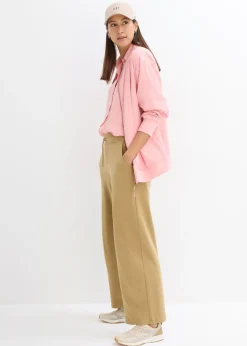 bonprix bonprix Blusa de crepé ligero con corte boxy rosa pálido Best