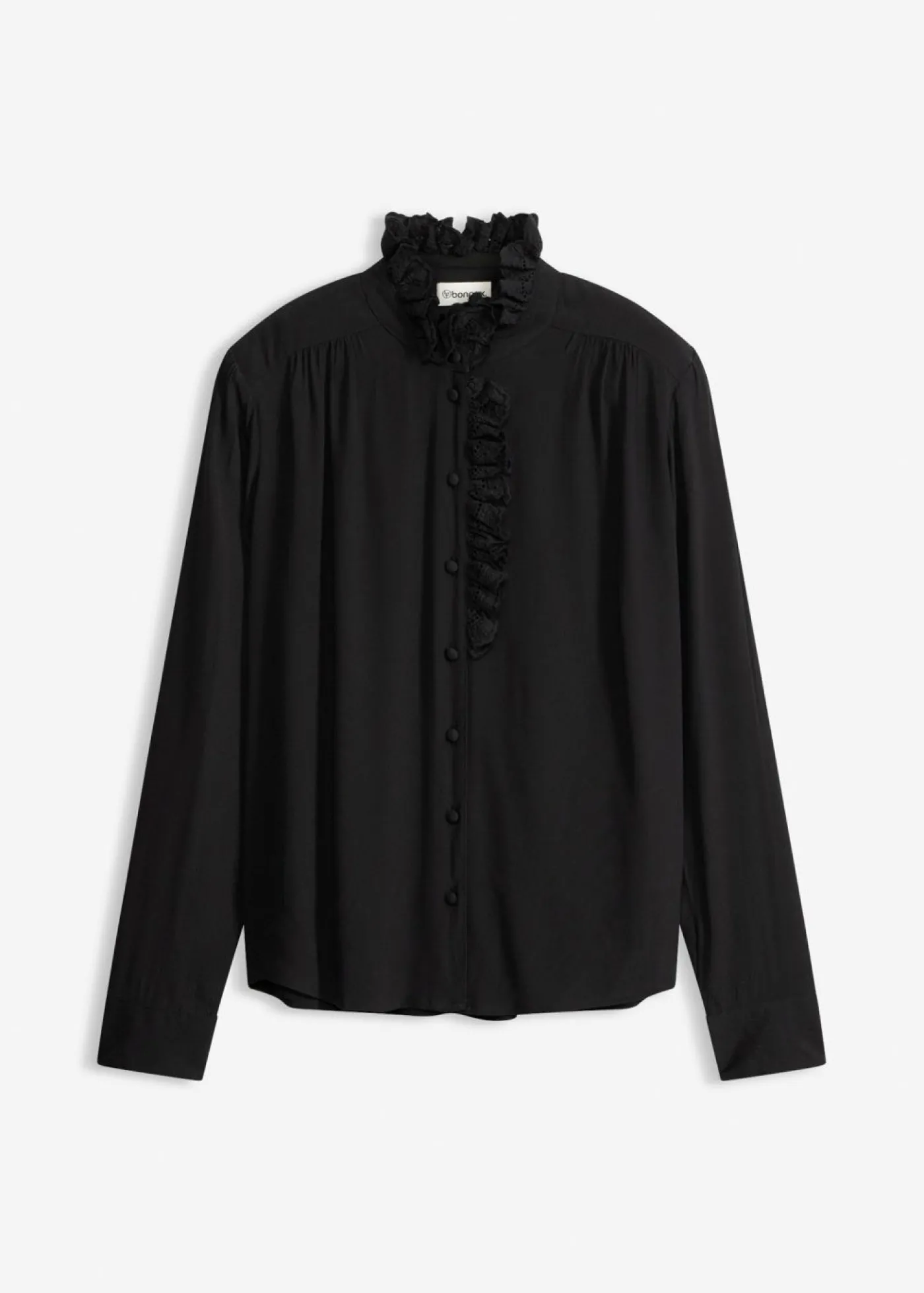 bonprix bonprix Blusa de crepé vaporoso Negro New