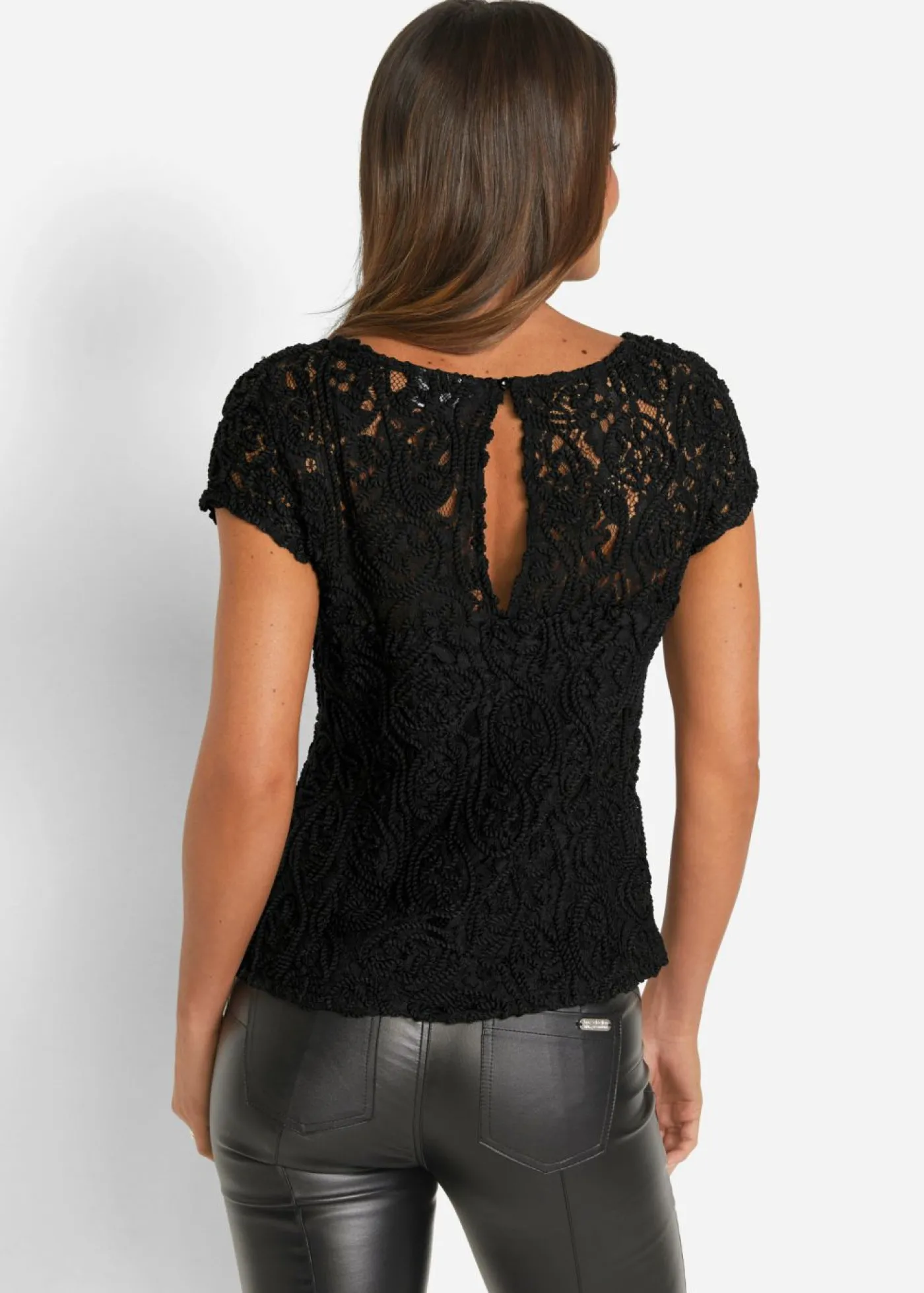 bonprix bonprix Blusa de encaje Negro New