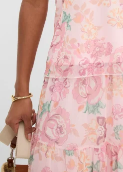 bonprix bonprix Blusa de malla suave Rosa claro de flores Clearance