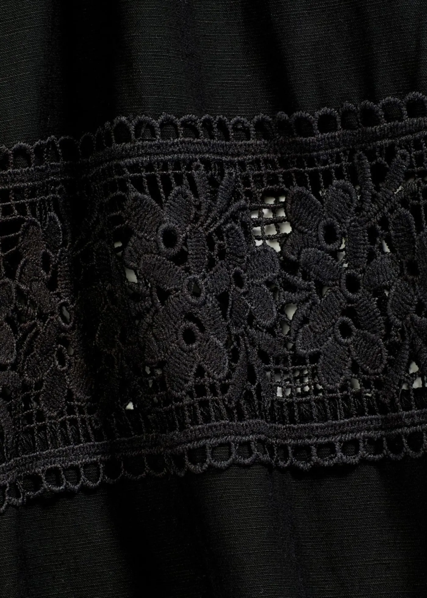 bonprix bonprix Blusa de manga corta de lino Negro Sale