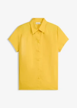 bonprix bonprix Blusa de manga corta de popelín azafrán
