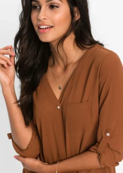 bonprix bonprix Blusa de manga larga Coñac Clearance