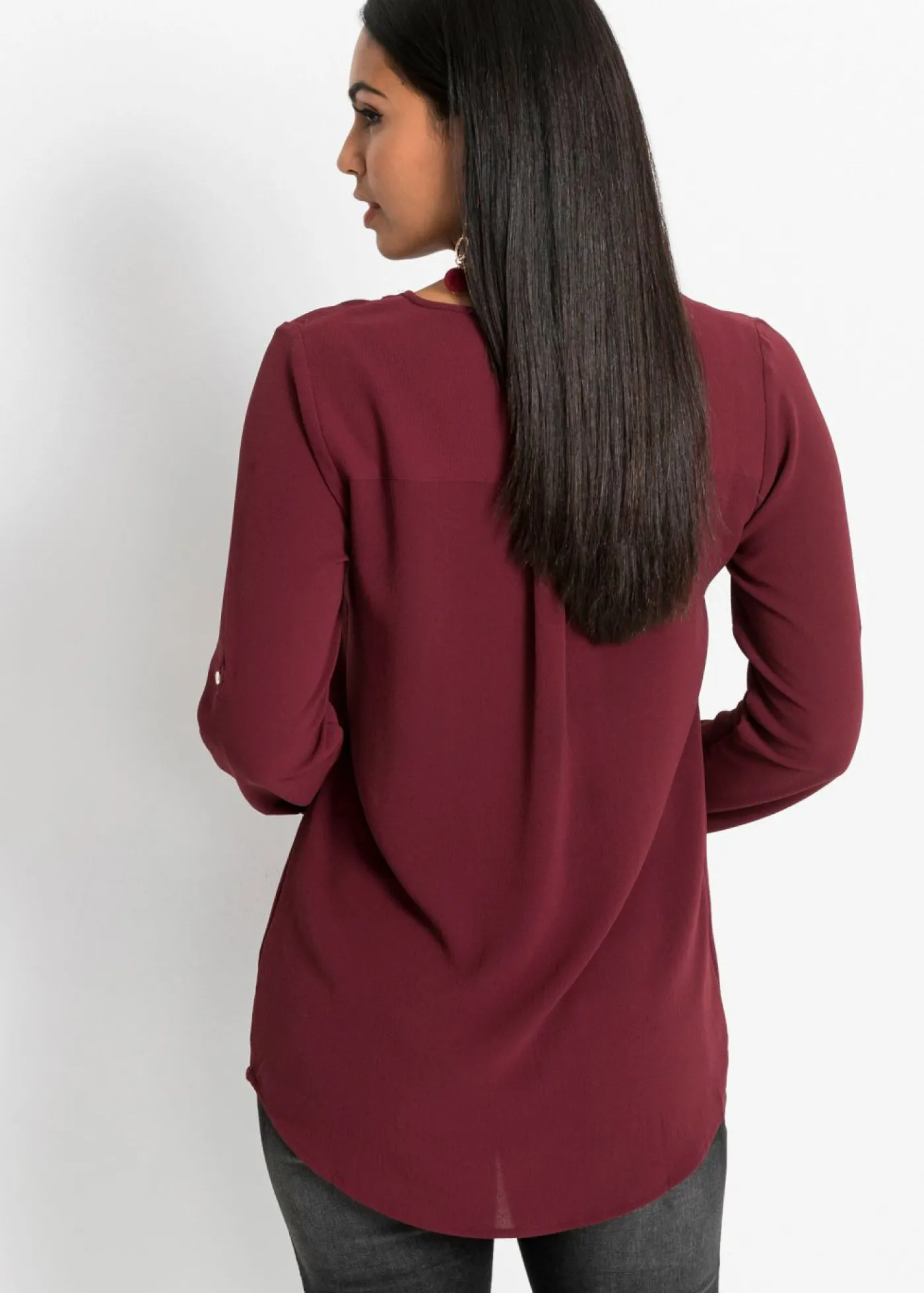 bonprix bonprix Blusa de manga larga Granate Hot