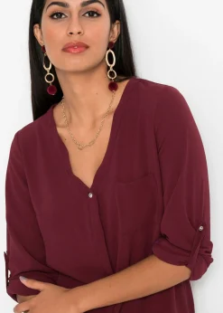 bonprix bonprix Blusa de manga larga Granate Hot