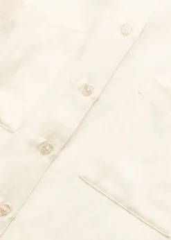 bonprix bonprix Blusa de mezcla de lyocell fluido Blanco-crema New
