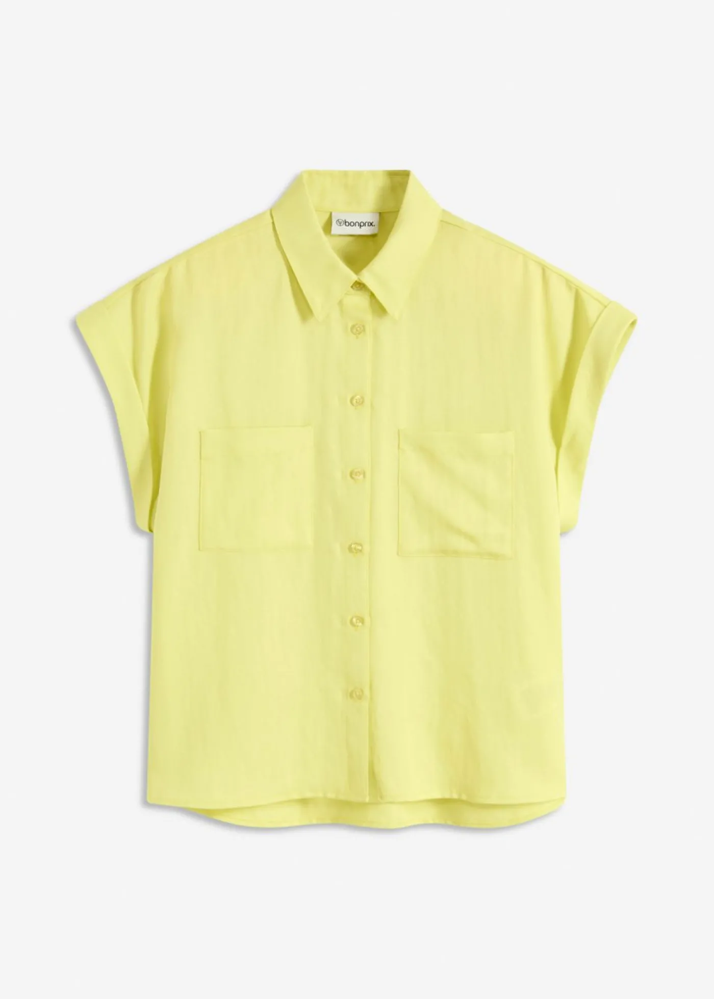 bonprix bonprix Blusa de mezcla de lyocell fluido Amarillo cítrico Online