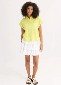 bonprix bonprix Blusa de mezcla de lyocell fluido Amarillo cítrico Online
