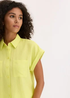 bonprix bonprix Blusa de mezcla de lyocell fluido Amarillo cítrico Online
