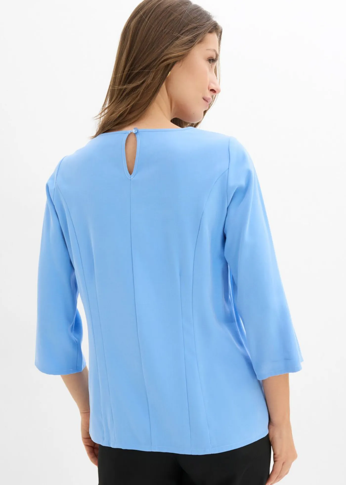 bonprix bonprix Blusa de mezcla de viscosa fluida azul provenzal Outlet