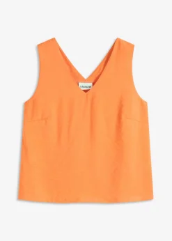 bonprix bonprix Blusa de mezcla de viscosa suave mango Online