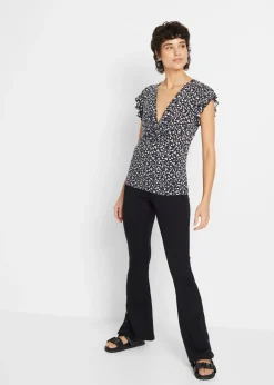 bonprix bonprix Blusa de mezcla de viscosa Rosa-blanco de flores Best