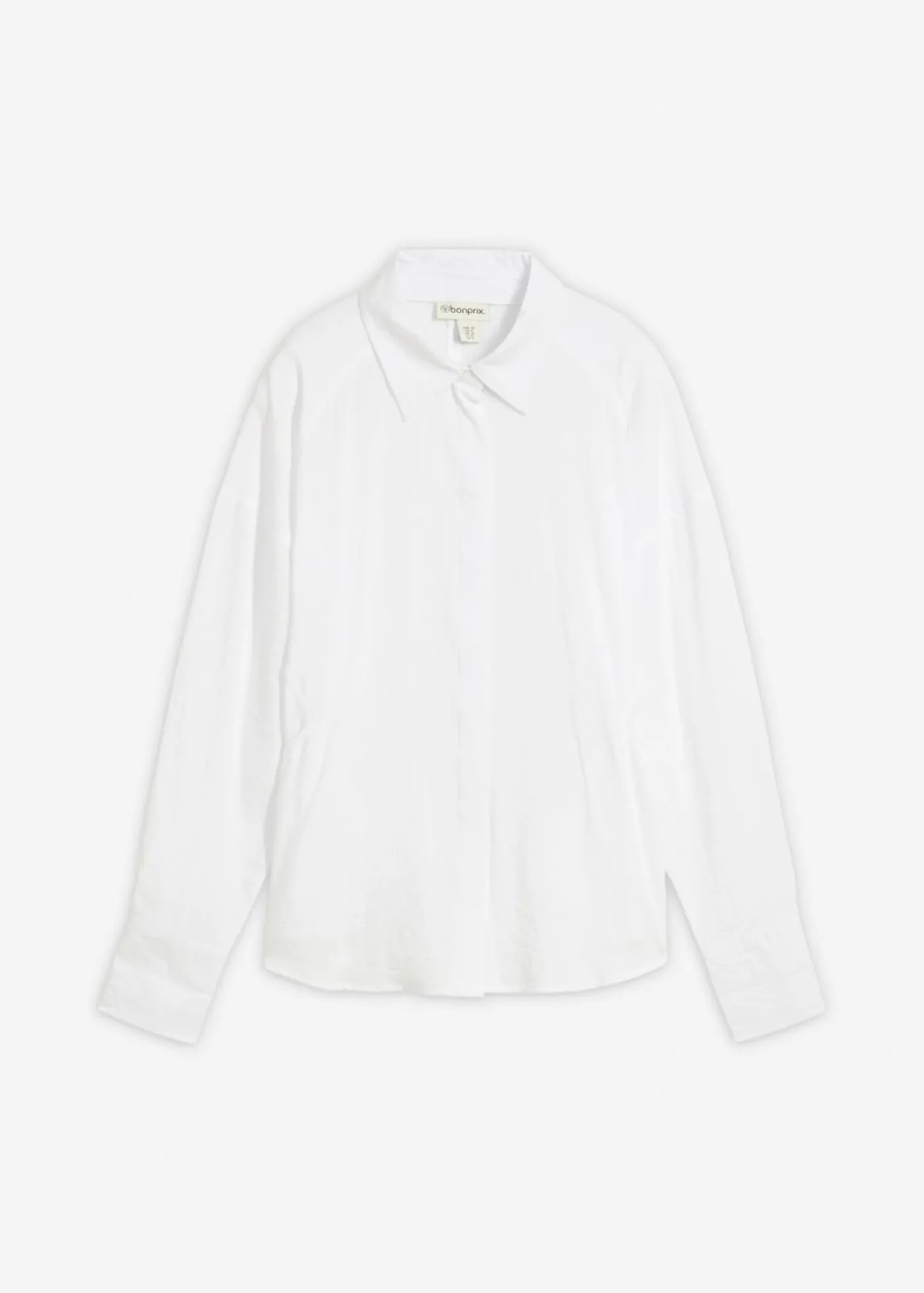 bonprix bonprix Blusa de mezcla de viscosa con bolsillos Blanco Outlet