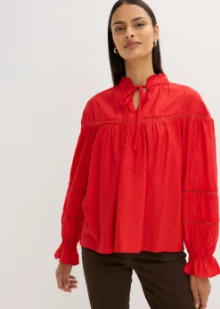 bonprix bonprix Blusa de mezcla de viscosa fina rojo lava Best
