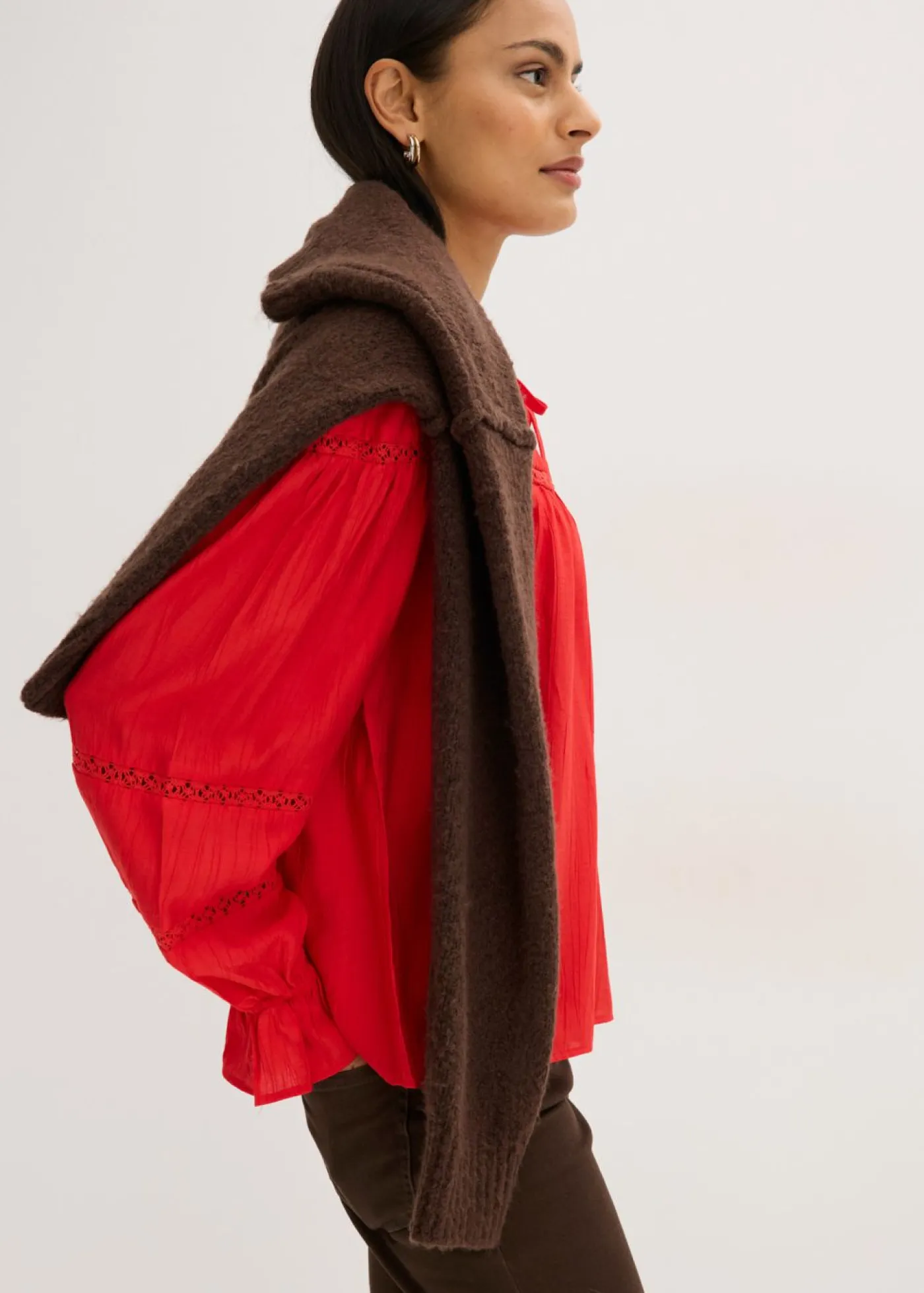 bonprix bonprix Blusa de mezcla de viscosa fina rojo lava Best