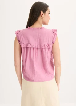 bonprix bonprix Blusa de mezcla de viscosa Malva Clearance