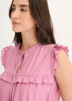 bonprix bonprix Blusa de mezcla de viscosa Malva Clearance