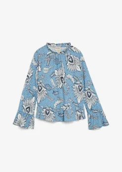bonprix bonprix Blusa de mezcla suave de modal Azul ola de flores Hot