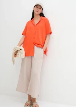 bonprix bonprix Blusa de muselina Rojo mandarina Hot