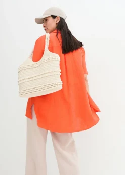 bonprix bonprix Blusa de muselina Rojo mandarina Hot