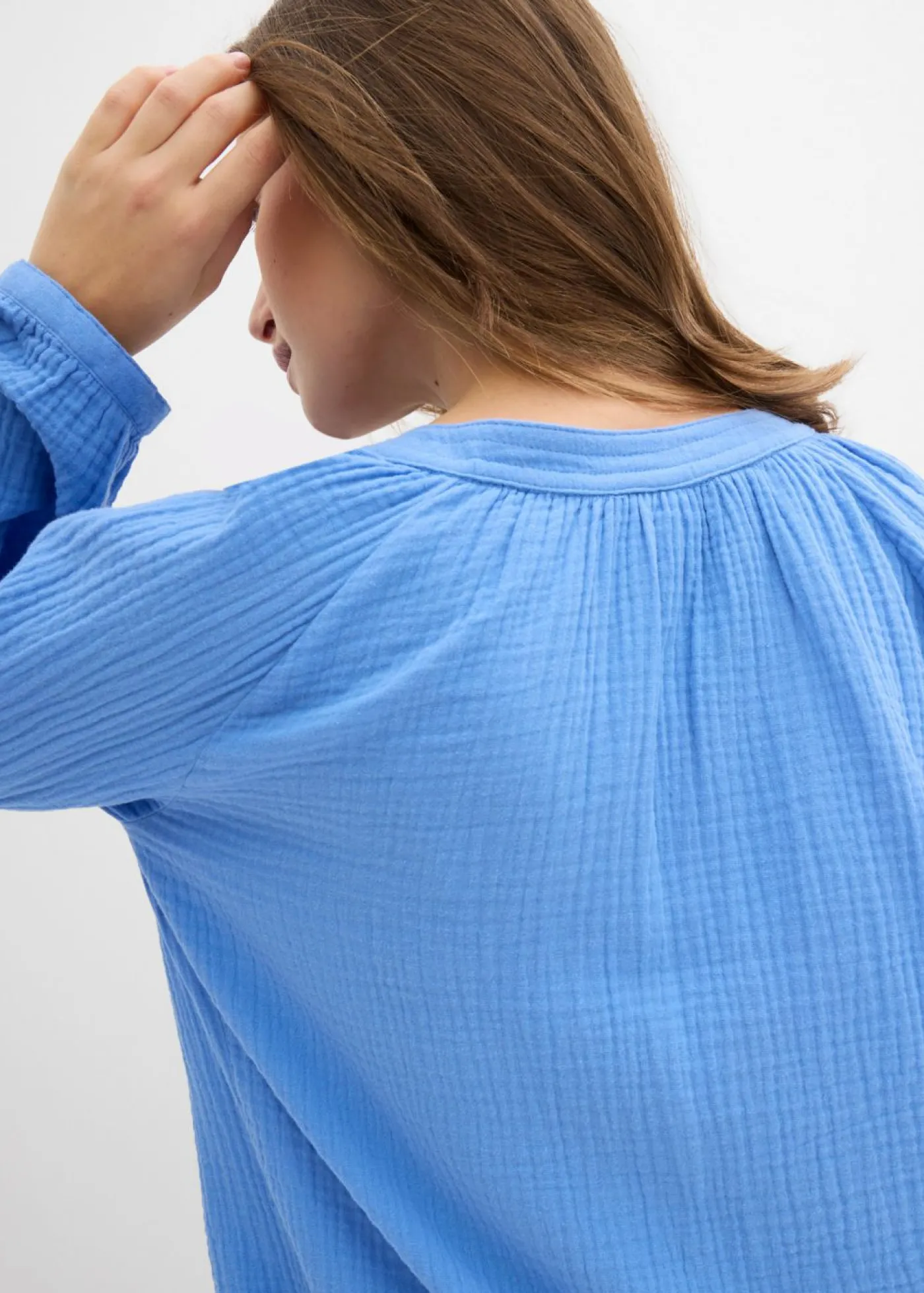 bonprix bonprix Blusa de muselina suave azul provenzal Clearance