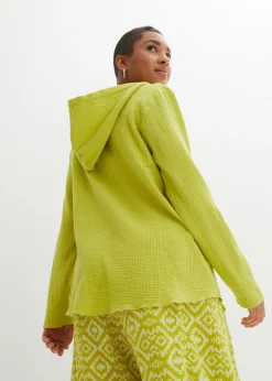 bonprix bonprix Blusa de muselina vaporosa pistacho Hot