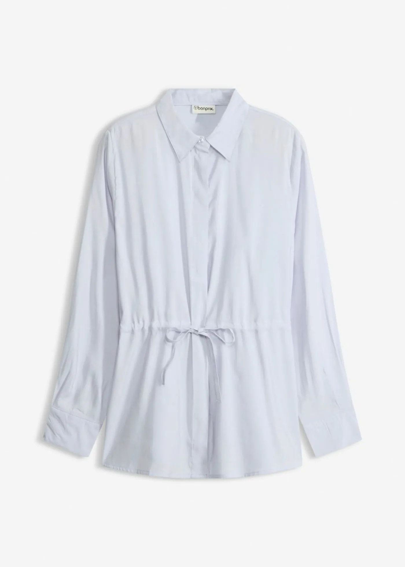 bonprix bonprix Blusa de popelín con pliegues azul pálido Clearance