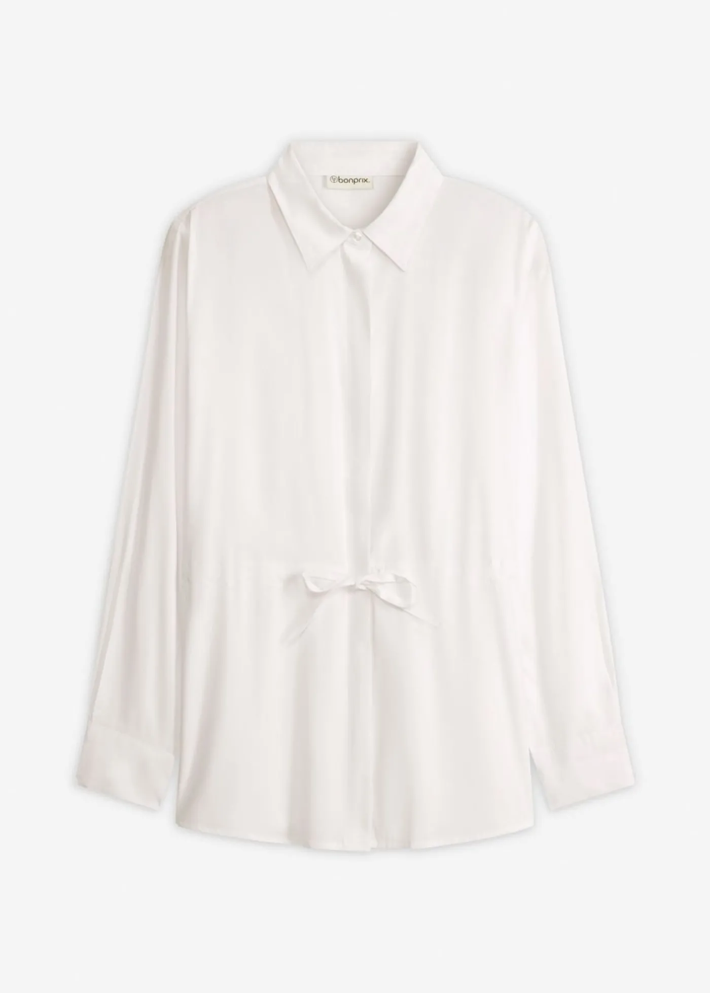 bonprix bonprix Blusa de popelín con pliegues Blanco Best