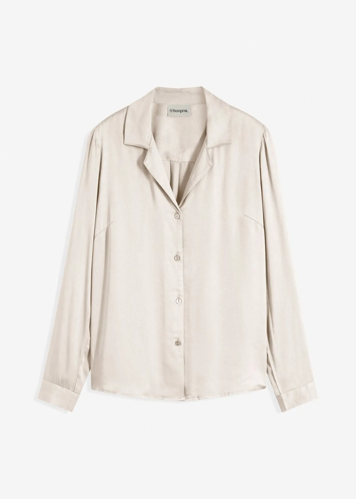 bonprix bonprix Blusa de satén fino Arena claro New