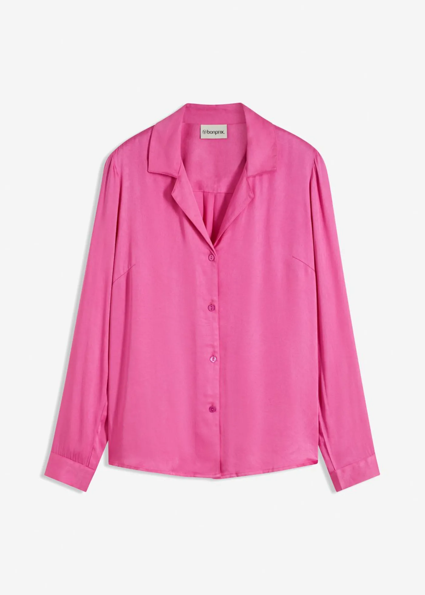 bonprix bonprix Blusa de satén fino Fucsia claro Sale