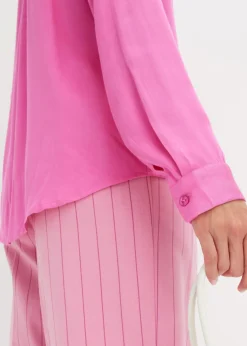 bonprix bonprix Blusa de satén fino Fucsia claro Sale